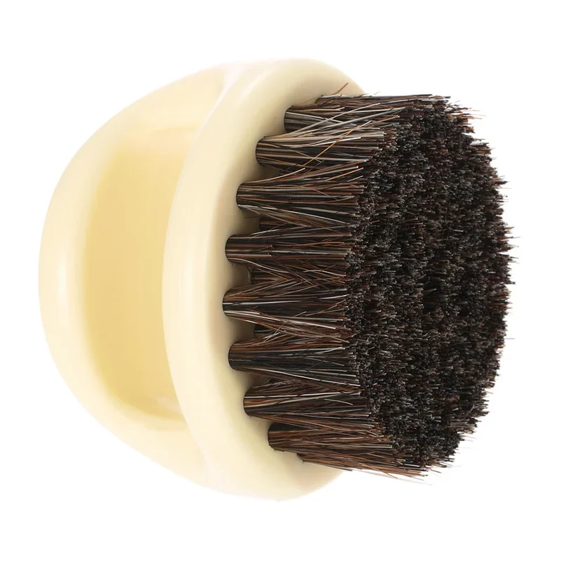 Hair Brush Pro Hairdresser Dust Anti Static Boar Bristle Ring Beard Comb Salon Hair Sweep Shaving Facial Men's Mustache