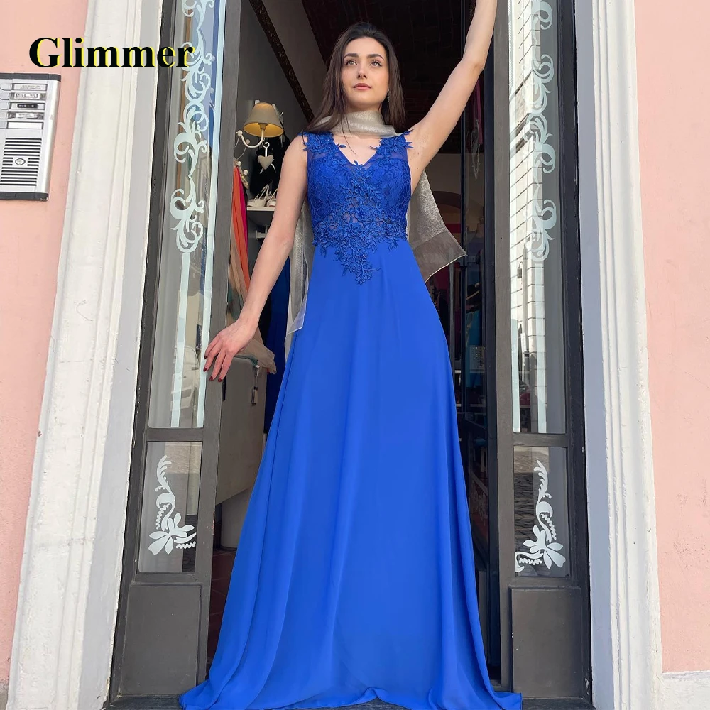 

Glimmer V-Neck Attractive Trendy Evening Dresses Formal Prom Gowns Personalised Girl Arabic Fiesta De Noche Robe Ball Stretch