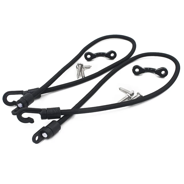 6 sets of Fishing Rod Holder Mounting Connector Elastic Cord Length 18inch  Buckle Hooks for Rod Suitable for Marine Fishing Supplies