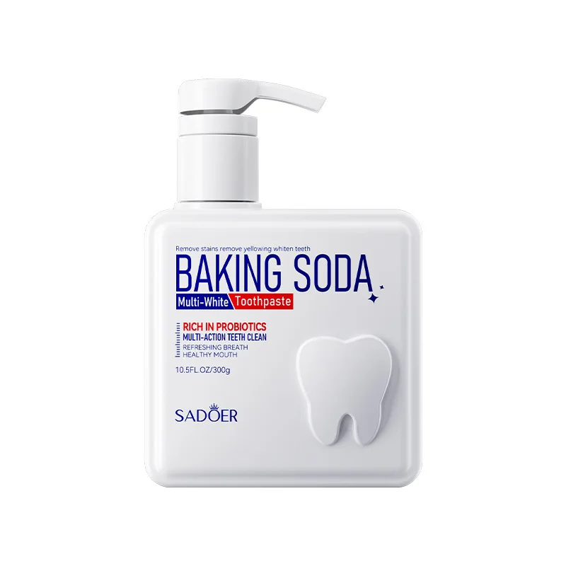 Dentifricio detergente al bicarbonato di sodio con probiotici, pulizia profonda, sbiancante e illuminante, 300 g_voghion.com