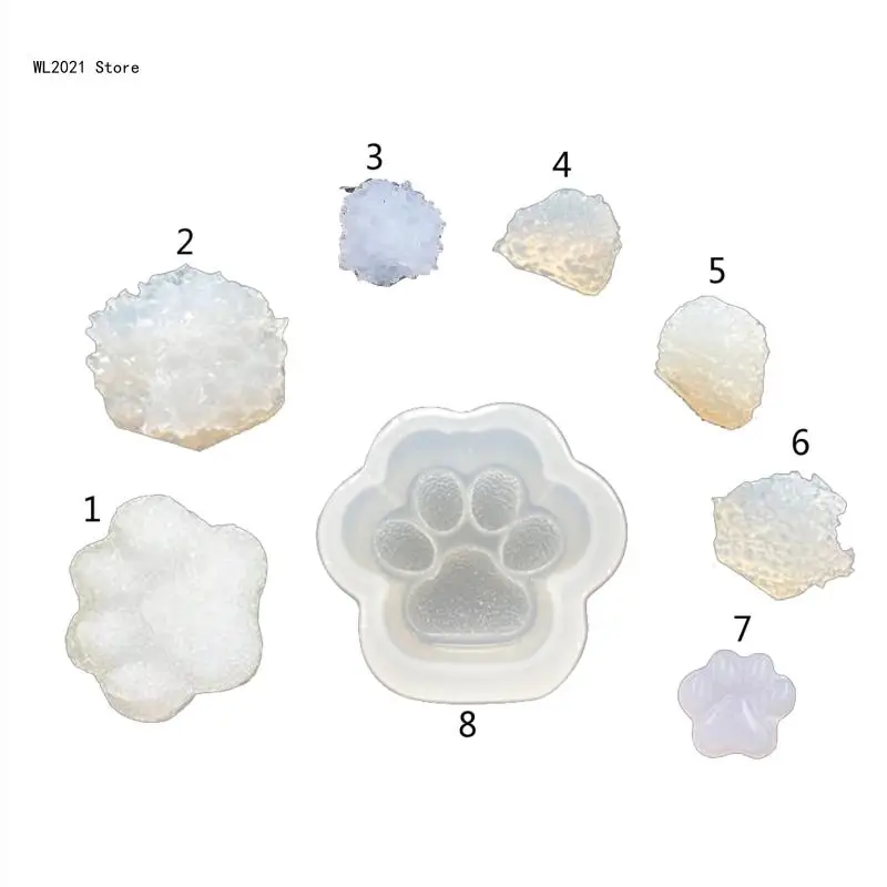 

Handicrafts DIY Decoration Necklaces Earrings Casting Mold Handmade Cats Paw Jewelry Pendant Keychain Resin Casting Mold