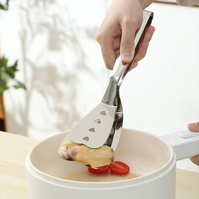 

Love-Heart Hollow Stainless Steel Food Tongs Barbecue Steak Bread Clamp BBQ Tools Kitchen Accessories