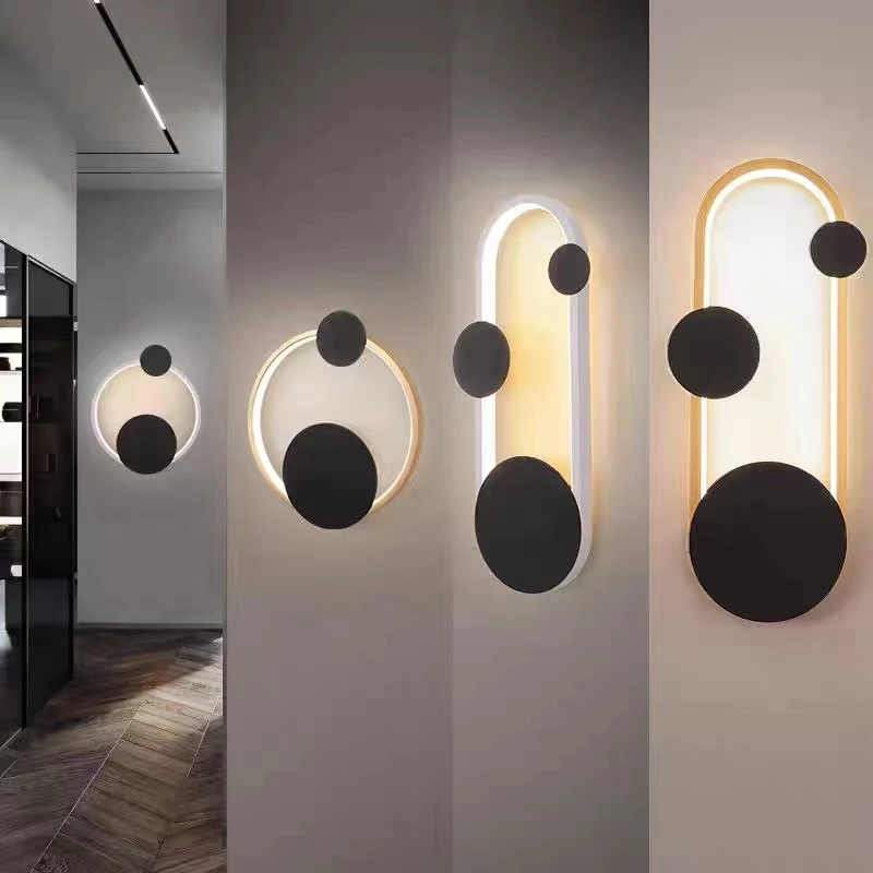 

Modern Minimalist Led Wall Light White/Gold For Home Decoration Living Room Bedroom Lamp Lighting Indoor Lights Fixtures