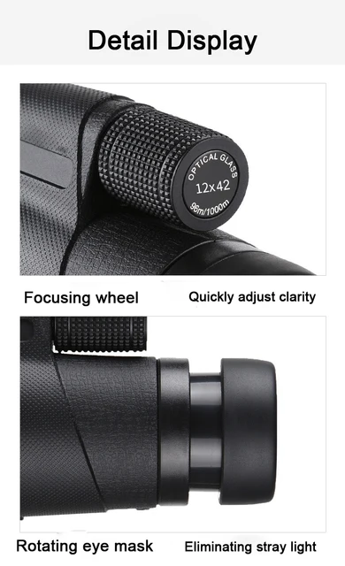 Télescope Monoculaire étanche HD 8x42 Avec Sangle à Main, Lentille - 8