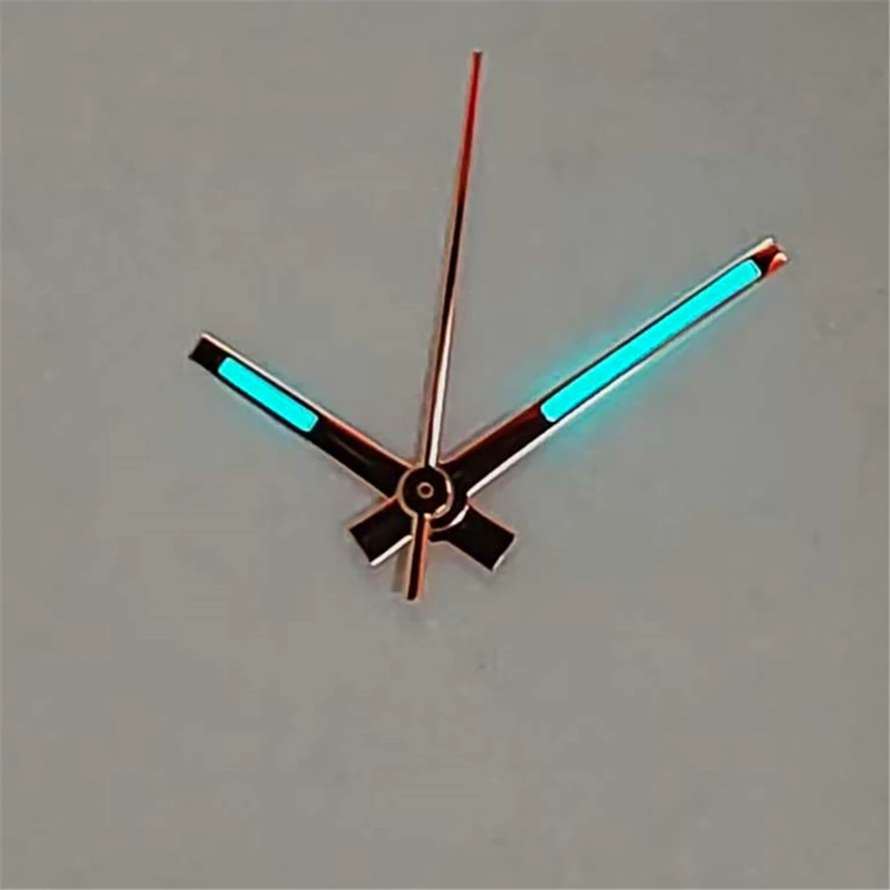 Modified Hands Ice blue Luminous Logbook Needle Silver Gold Rose Watch Accessories for NH35/NH36/4R/7S Movement Black hands
