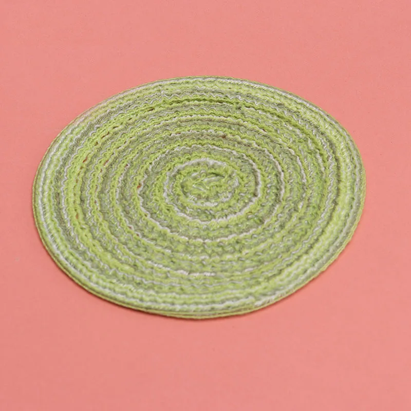 Dollhouse Miniature Items Carpet Mini Round Carpet Mat Decorations 1:6 1:12 BJD Dolls Doll House Accessories Pretend Play Toys 6