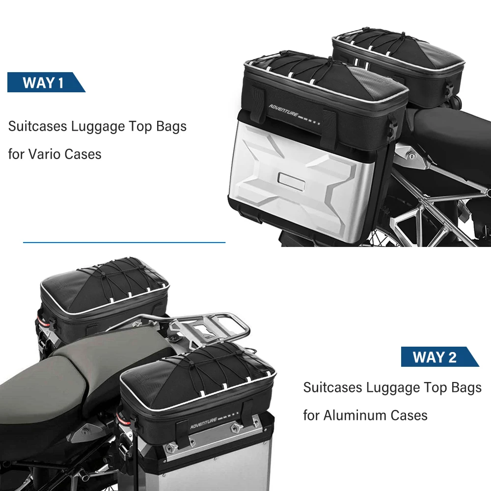 Boîte de rangement de coffre à bagages arrière pour moto, boîte à outils  Top Case, boîtes arrière étanches pour BMW Runder GS, R1250GS, Fenecout GS,  F850GS, Honda, 42L - AliExpress
