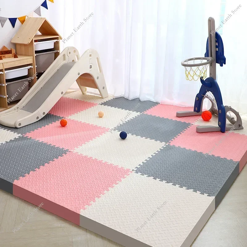 6Pcs 2.5CM Thick 30&times;30CM Solid Color Baby Children's Room Game Mat Bebe Mattress EVA Foam Baby Blanket Educational Toys Play Mat