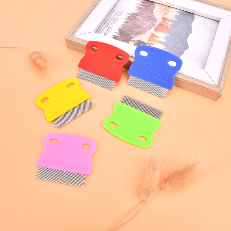 6Styles Stainless Steel Terminator Lice Comb Kids Hair Rid Headlice Super Density Teeth Remove Nits Comb Nit Free, travel hair comb