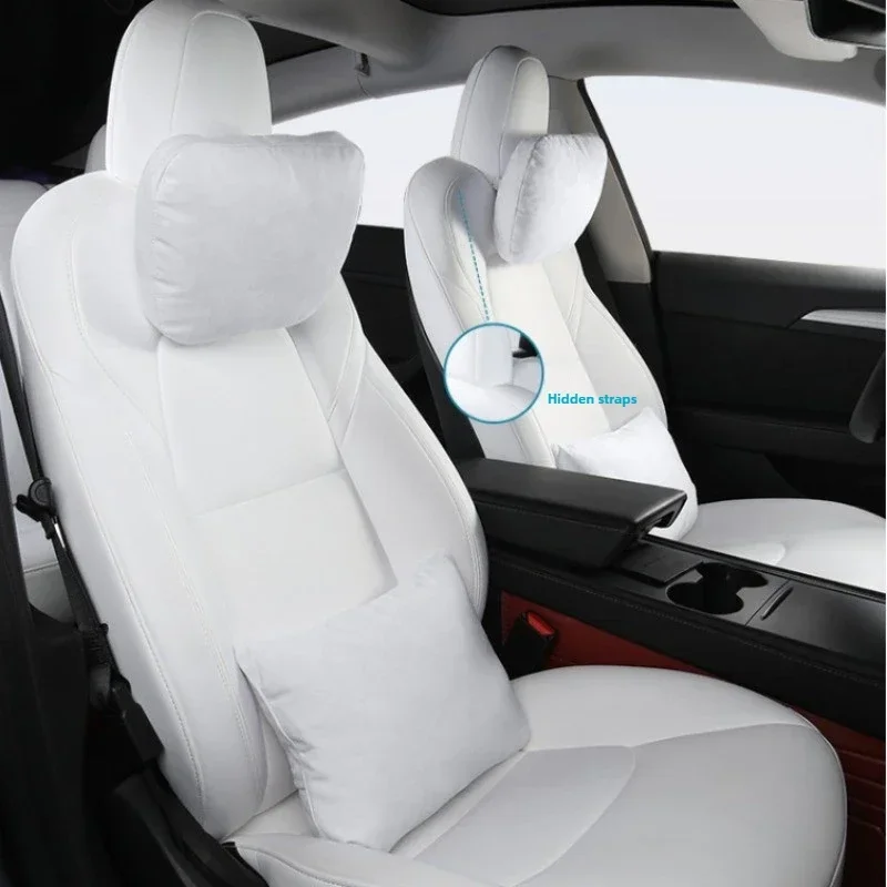 Komfortables Kopfstützen-Nackenkissen für Tesla Model 3, Model Y, Juniper, Model S, Model X, Reisezubehör, Auto-Nackenkissen-Stütze – Detail 2