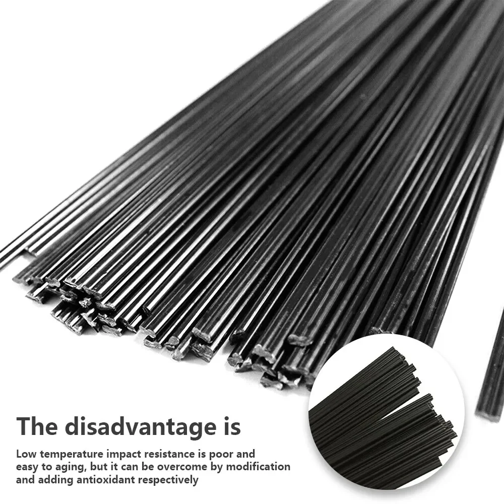 Welder Black PP Welding Rods Welding 200mm 40pcs Black Bumper PP Plastic Repair Rods Durable Hot Sale Protable
