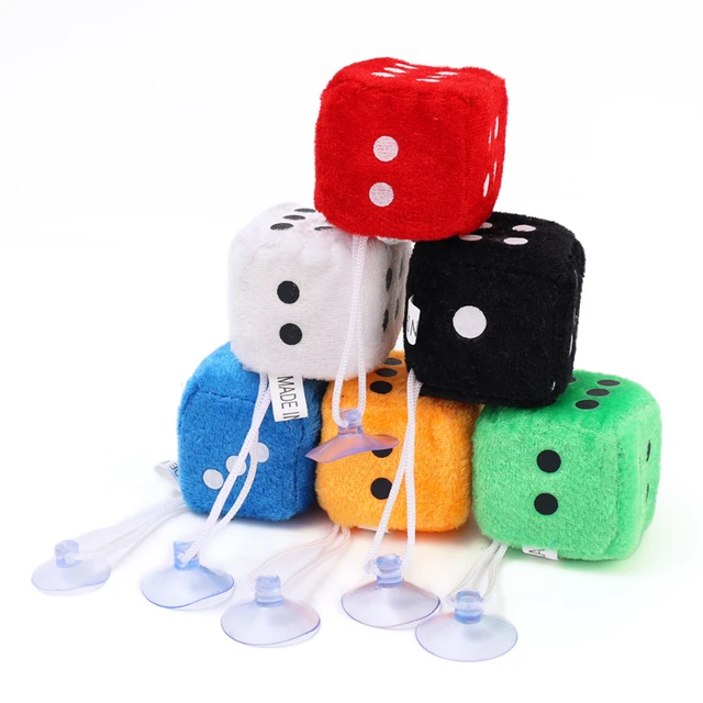 Car Dice Rearview Mirror Plush Dice Soft And Fuzzy Car Charm Interior  Ornament For Sedan Truck SUV Hangable Decoration - AliExpress