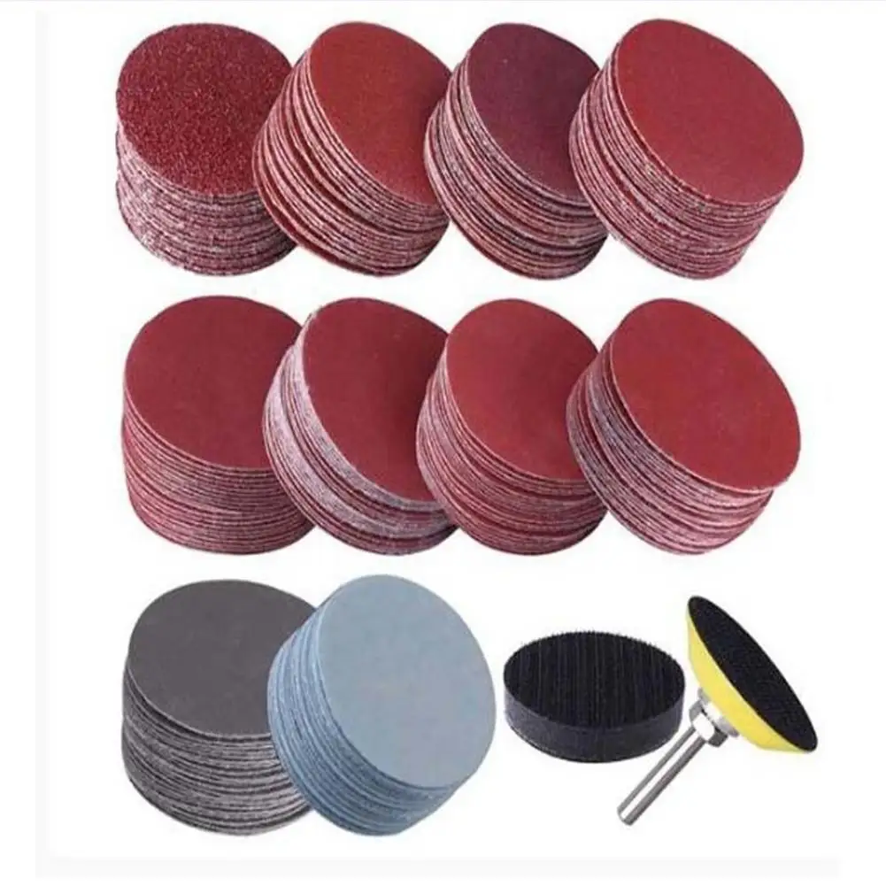 120Pcs 2 inch 50mm Sanding Discs Pad Kit for Polish Drill Grinder Rotary Tools with Backer Plate Include 60-3000 Grit Sandpapers