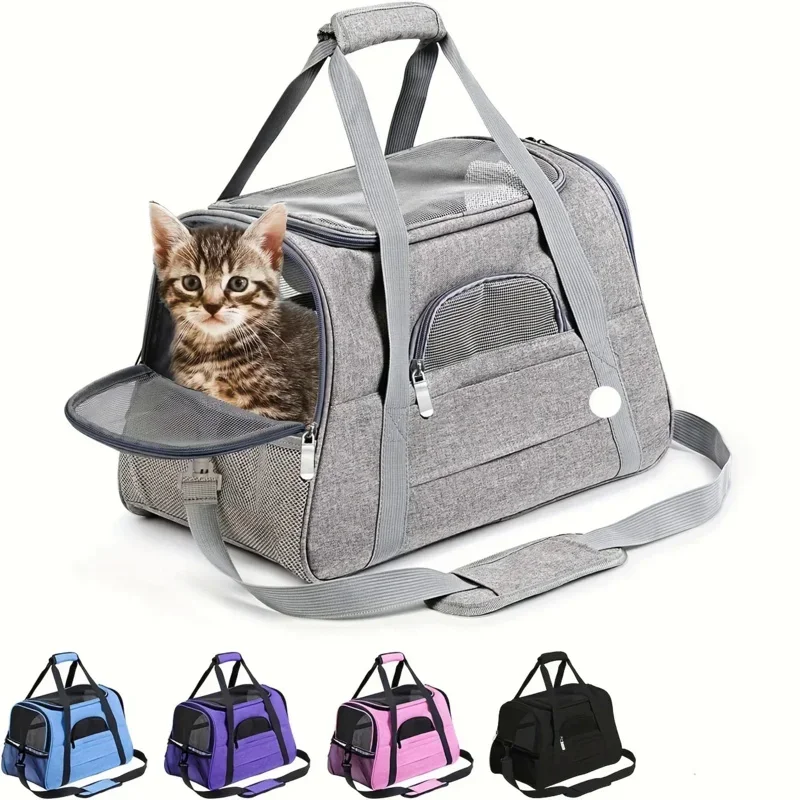 

Pet Carrier Bag,Cat Dog Bag Carrier Travel Portable Bag Home, Airline Approved Duffle Bags, for Medium,Small Pets
