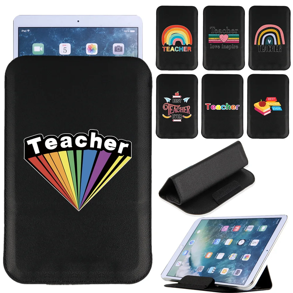 

Universal Teacher Series Tablet Bag Case Magnet Pack 7 8 10 10.1 Inch Sleeve Stand Cover Pouch PU New Leather Holder Accessories