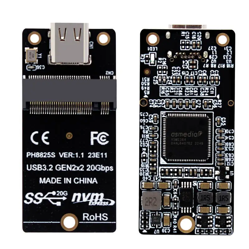 

USB3.2 GEN2 TYPE-C to NVME SSD адаптер HDD корпус интерфейсная плата ASM2364 чип USB3.2 поддержка 2230 2242 2260 2280 20 Гб/с