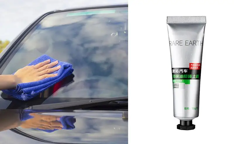 

Glass Film Removal Cream Powerful Defogging Rainproof Windshield Cleaner Cleaning Paste Car Oil Film Solution For Oil Stains