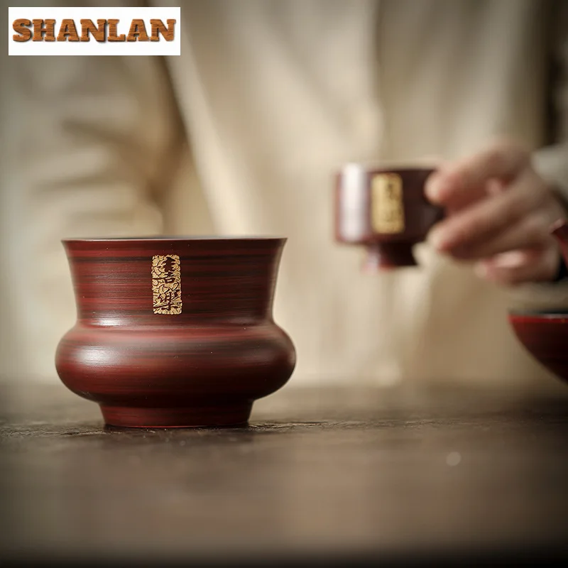 Powder Yin Hawthorn Red Ceramic Jianshui Zen Tea Washing Basin Writing-brush Washer Chaxi Tea Items Accessories 400ml Collection
