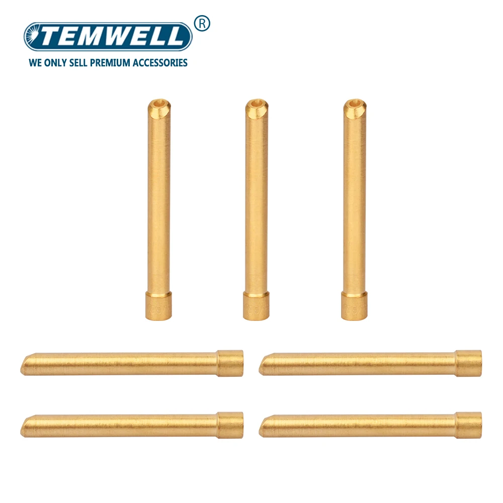10PCS Wedge Tig Collet 50MM Length Argon Welding Consumable Tungsten Electrode C