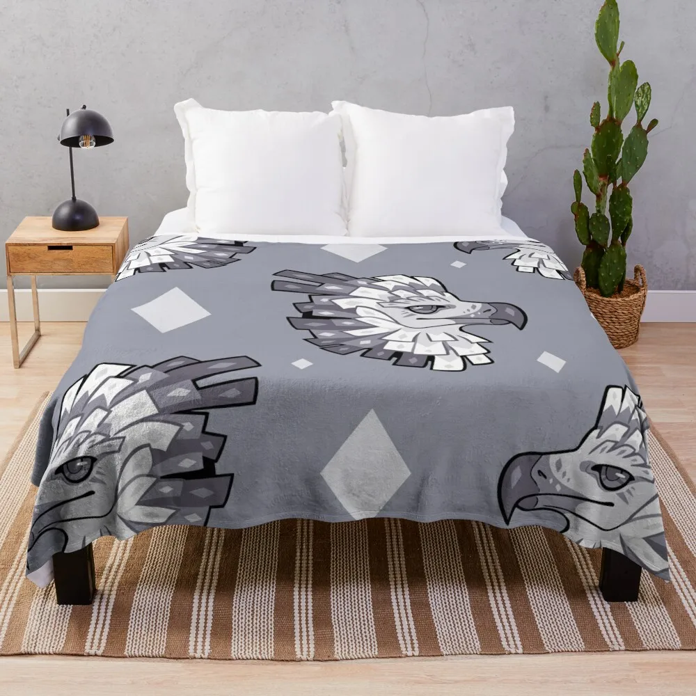 

Gray harpy eagle Throw Blanket warm for winter Thermals For Travel Blankets