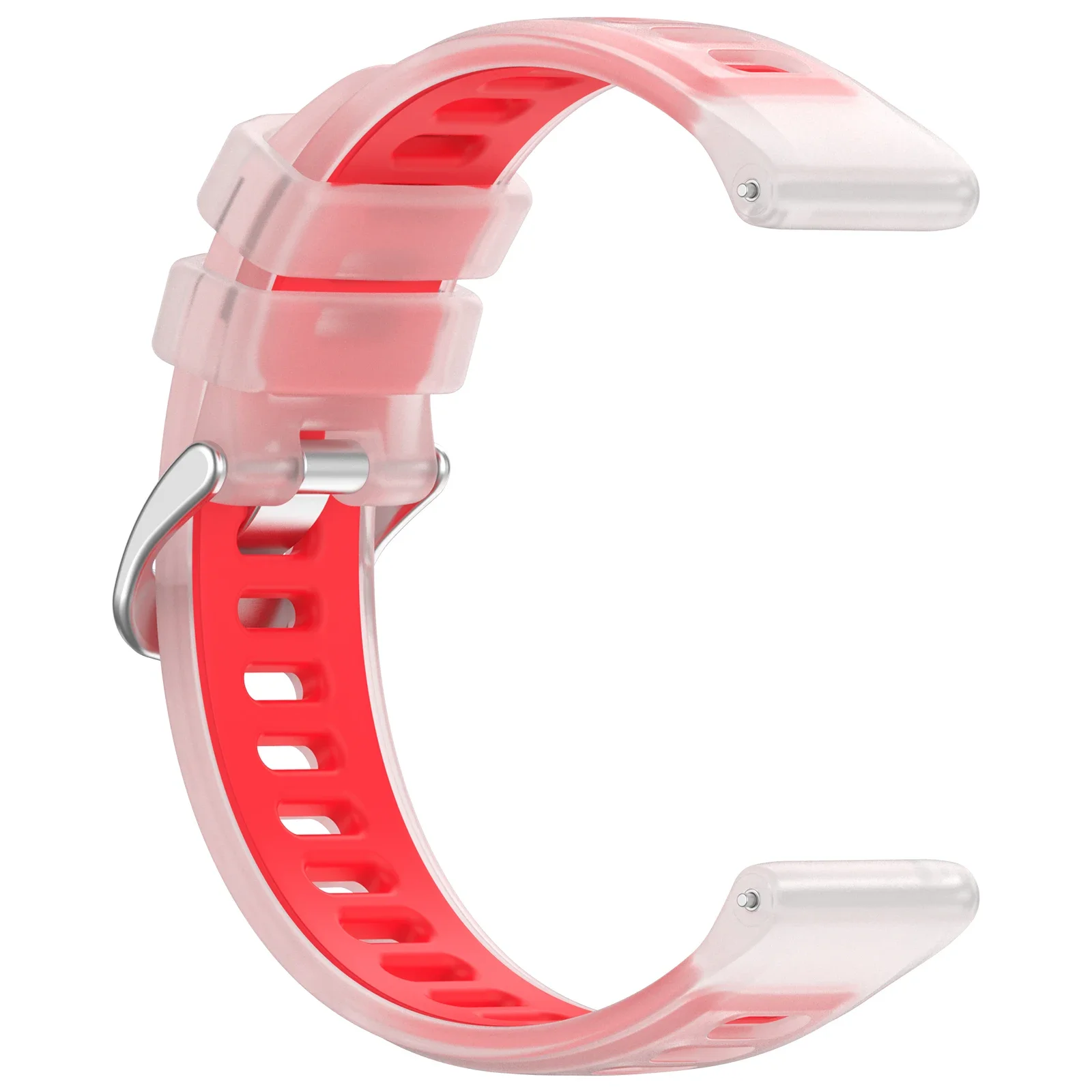Silikonarmband für Garmin Forerunner 570 47 mm 42 mm/970/55 Halbtransparentes zweifarbiges Ersatzband für Vivoactive 6-5/Active 6 – Detail 23