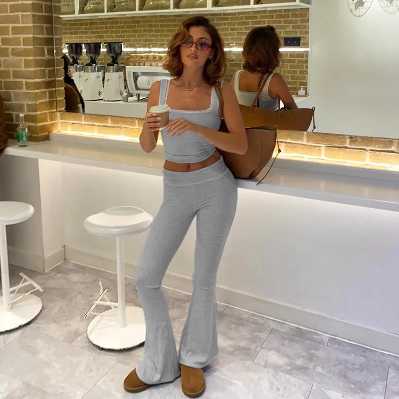 

Пляжное платье для женщин, накидка парео, Новинка лета 2024, кружевной жилет без рукавов, флип, высокая талия, расклешенные брюки, костюм с принтом, выход из спандекса