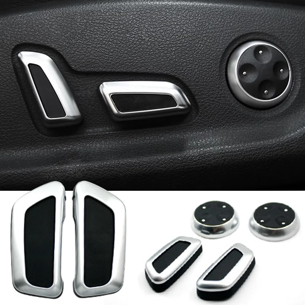 6Pcs Auto Sitz Einstellung Taste Schalter Abdeckung Knopf Trim Abdeckung für Audi A3 A4 A4L B8 A5 A6 A6L C6 c7 A7 Q3 Q5 Q5L Zubehör