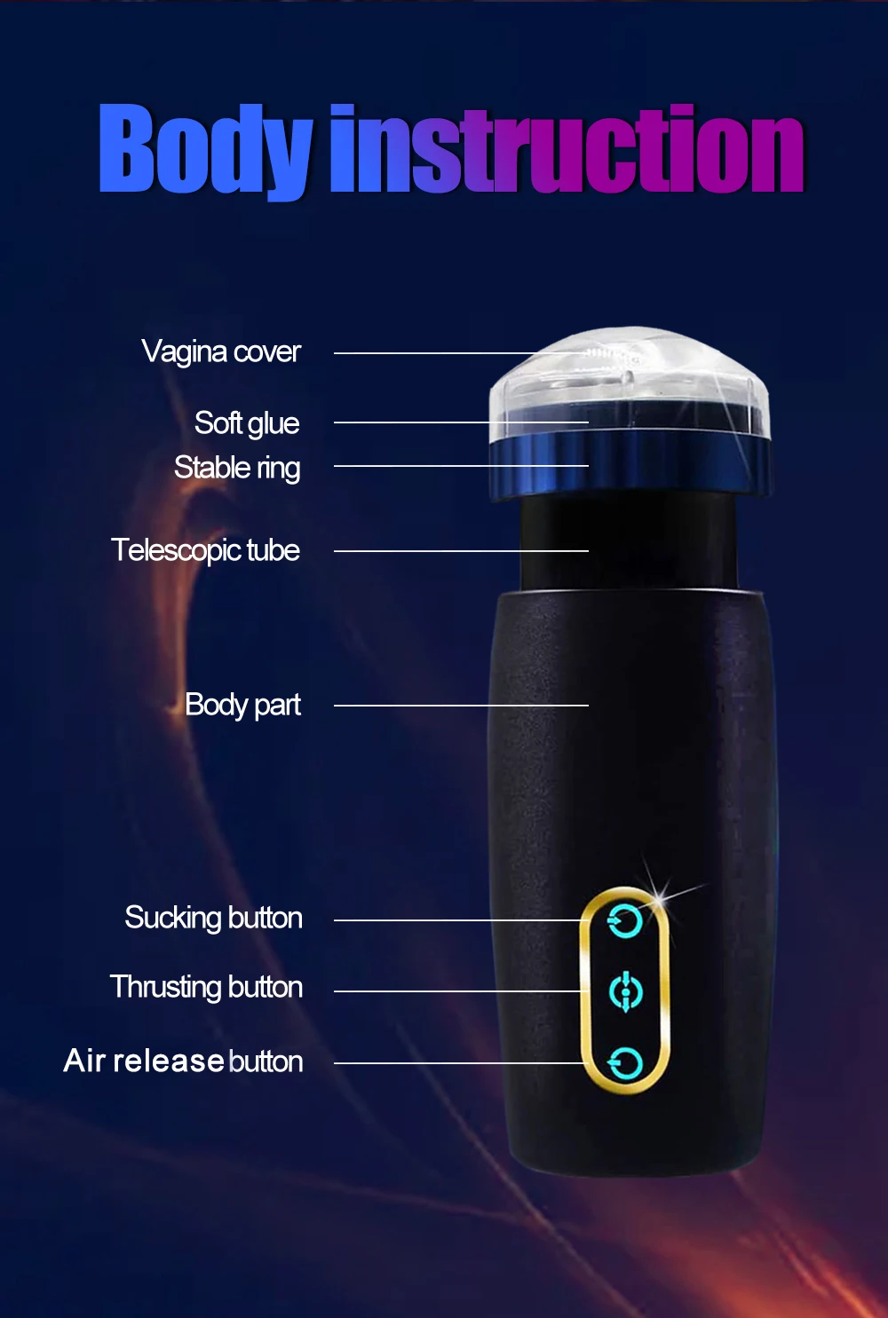 Male Automatic Telescopic Masturbator With Thrusting Function_voghion.com
