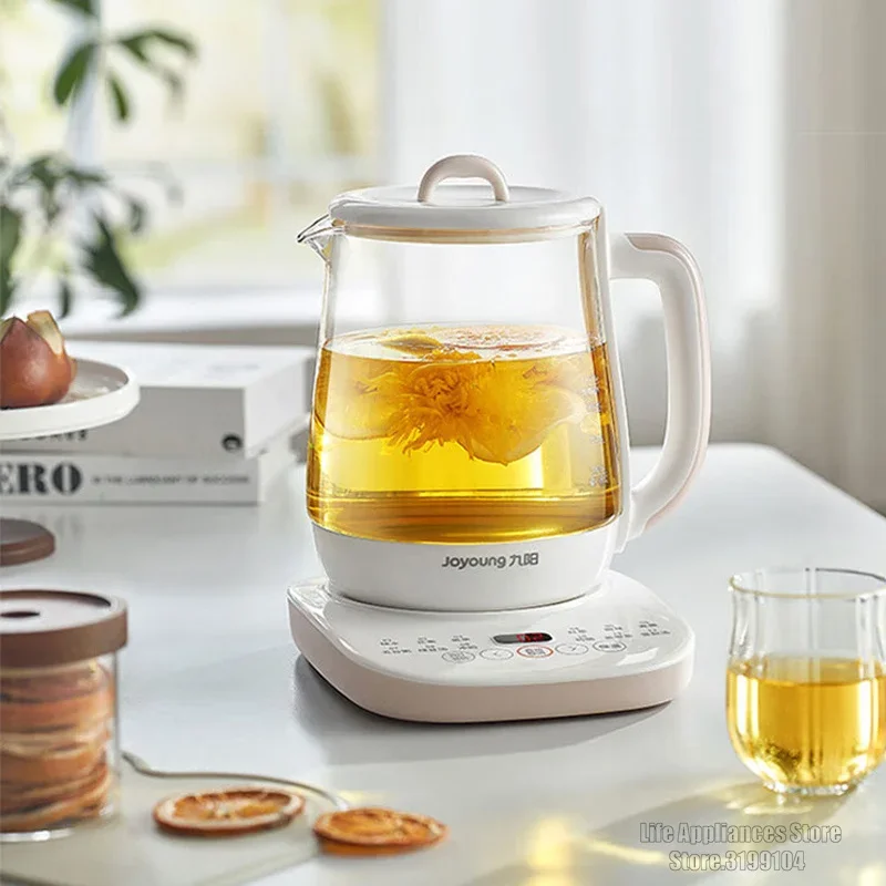 Joyoung Electric Kettle 1.5L Multifunction Health Pot Food Grade Glass Material Water Boiler Anti-dry Protection 24H Reservation 3