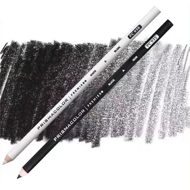 1pcs Prismacolor Colored Pencil Black White Skin Colors Professional  Highlight Sketch pencils Graphite Artist Drawing Blending - AliExpress