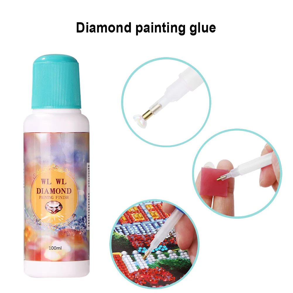 1-10Pcs 100ml DIY Diamond Painting Conserver Permanent Hold Shine Effect Sealer for Diamond Painting Brightener Glue Keep Shiny