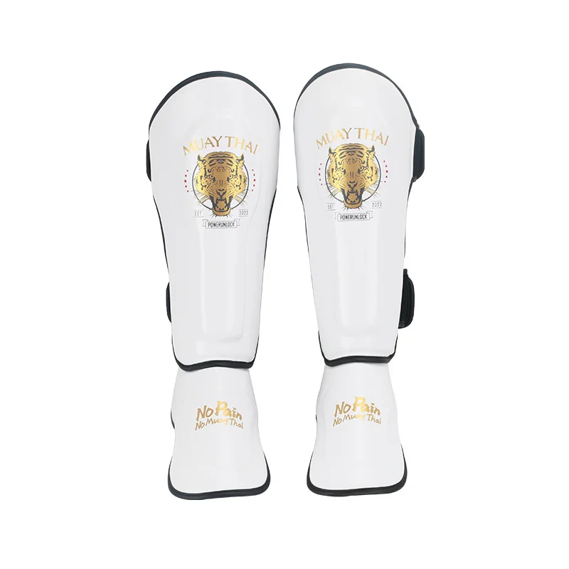 Muay Thai Children's MMA Boxing Shin Guard Instep Leg Protector Pads PU Leather Thicken Kick Foot Training Support Leg Warmers