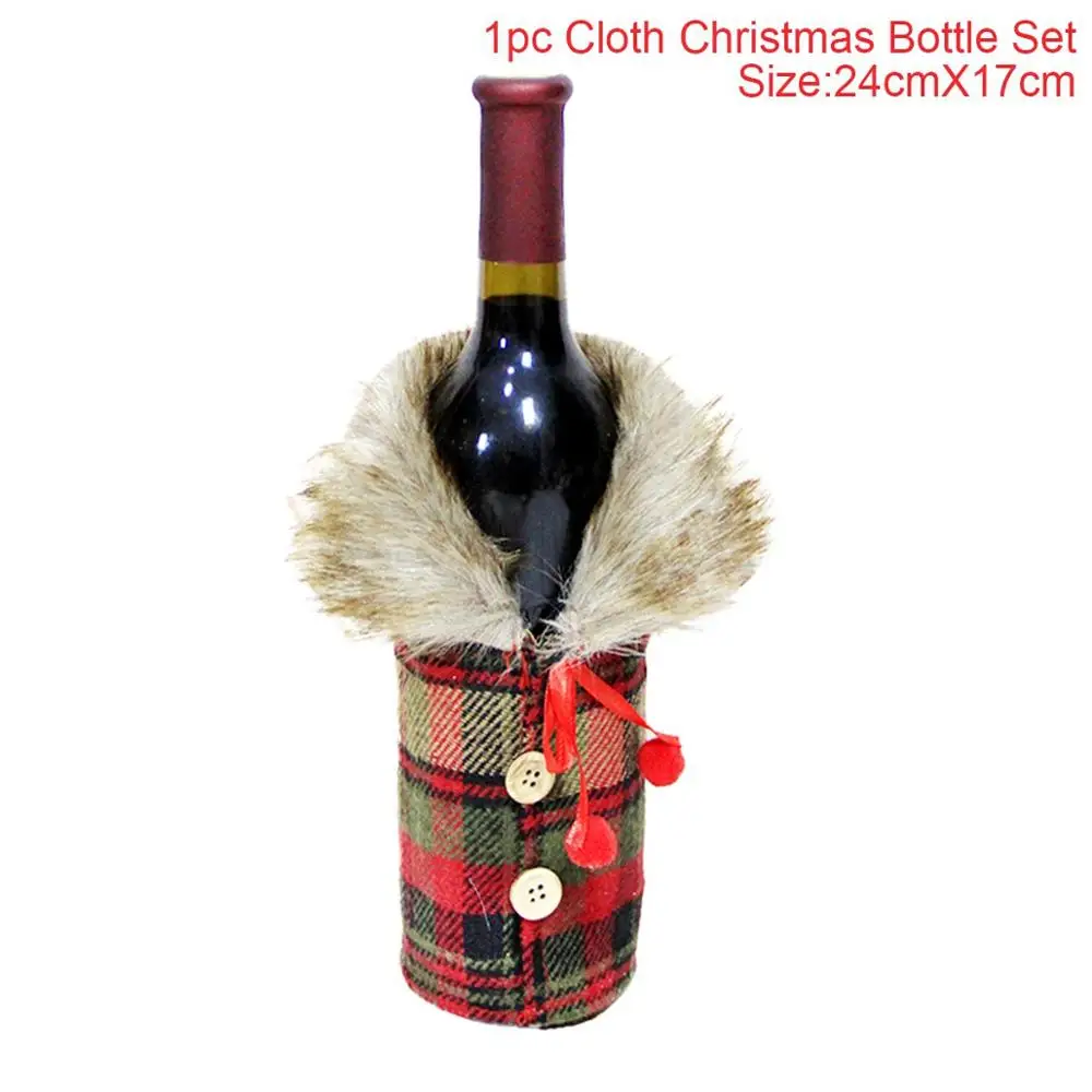 thumbnail image 1 of Christmas Wine Bottle Cover Merry Christmas Decorations For Home 2024 Xmas Ornaments Gift Navidad Noel Natal Happy New Year 2025, 1 of 5