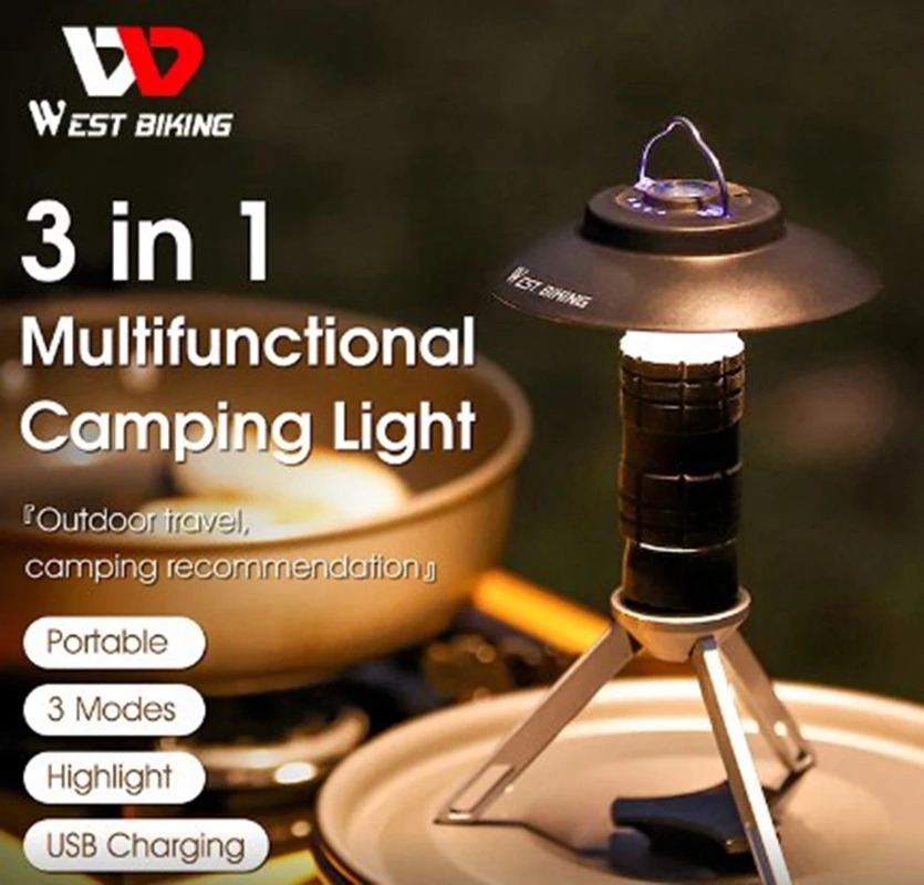 

Portable Camping Light with Magnetic USB Rechargeable 3 Lighting Modes Camping Lantern Outdoor Led Flashlight Tent Camp Supplies