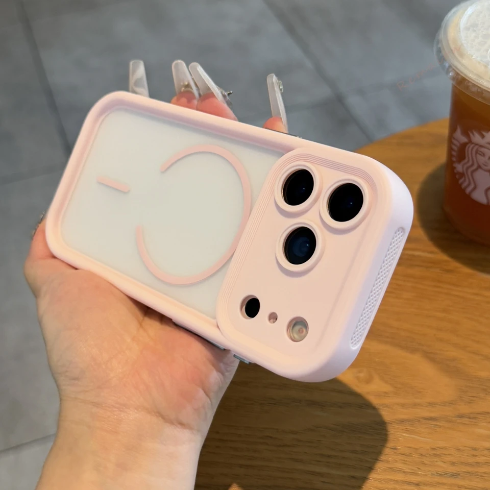 Magnetic Liquid Silicone Shockproof Phone Case with Magsafe Protector