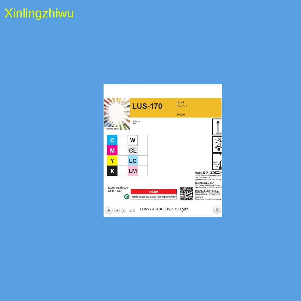 LUS170 1000ml replacement chips for mimaki UCJV300 UCJV150 UJV100 printer for UV ink