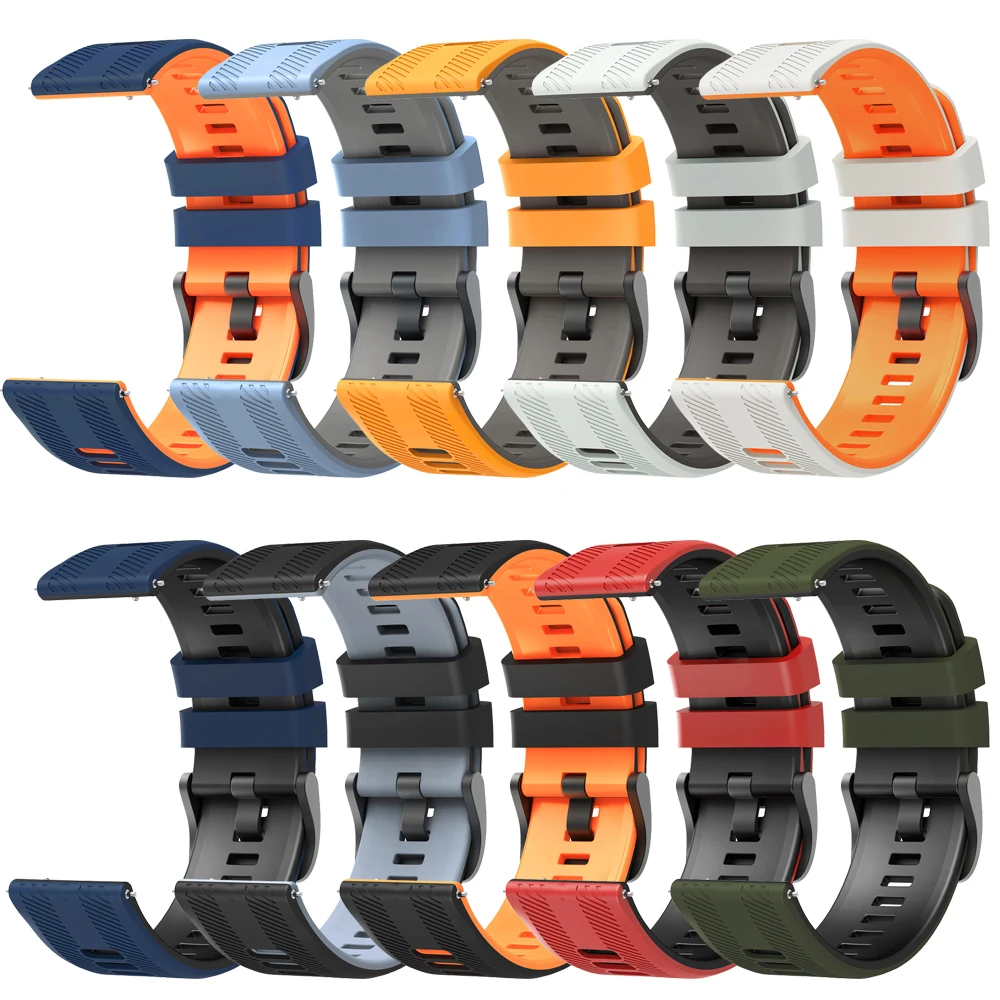 Silicone Soft Strap 22mm Smartwatch Wristband