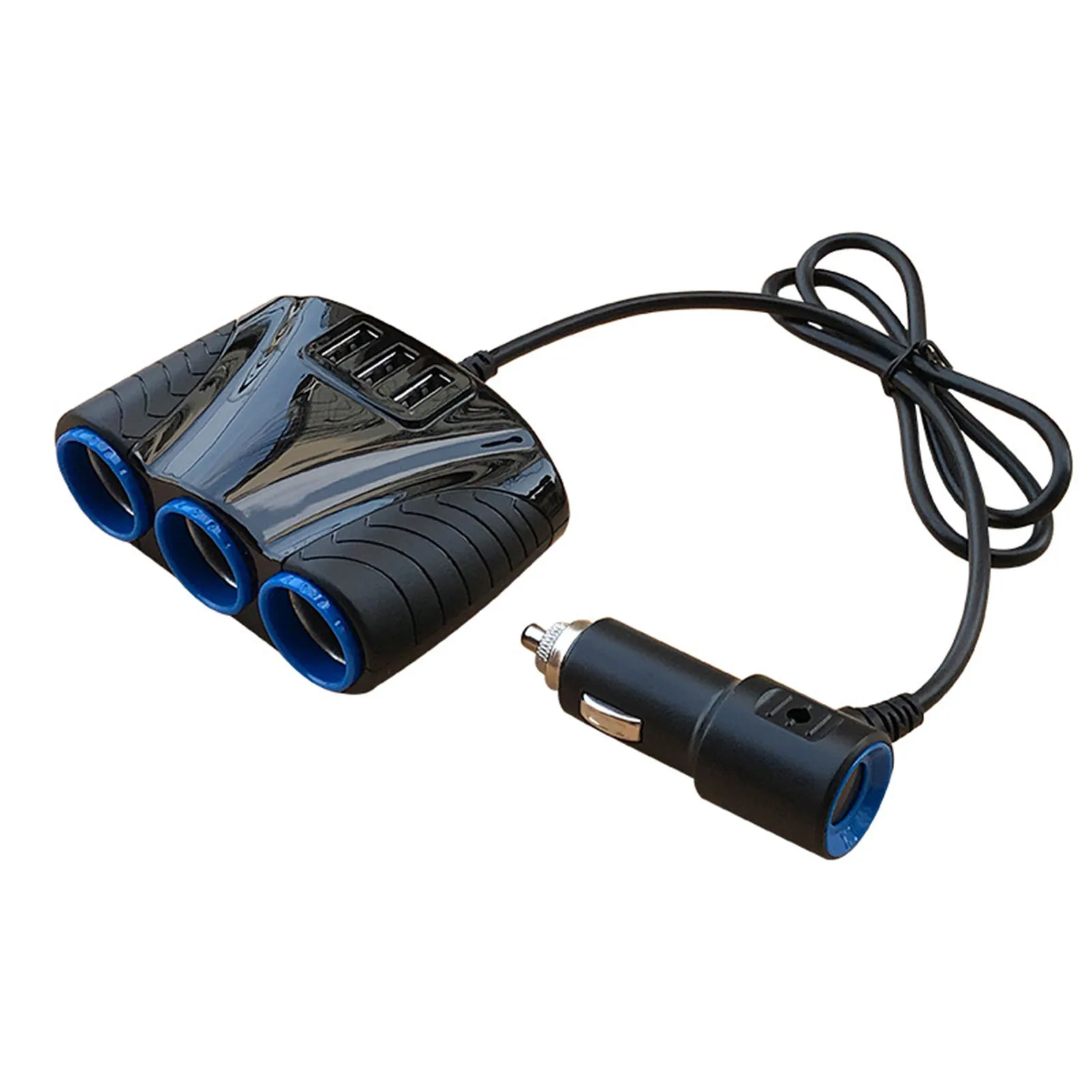 Car Mobile Phone 12V 24V Fast Charger With 3 Ports Plugin Cigarettes Lighter Socket Universal Auto Phone Accessories