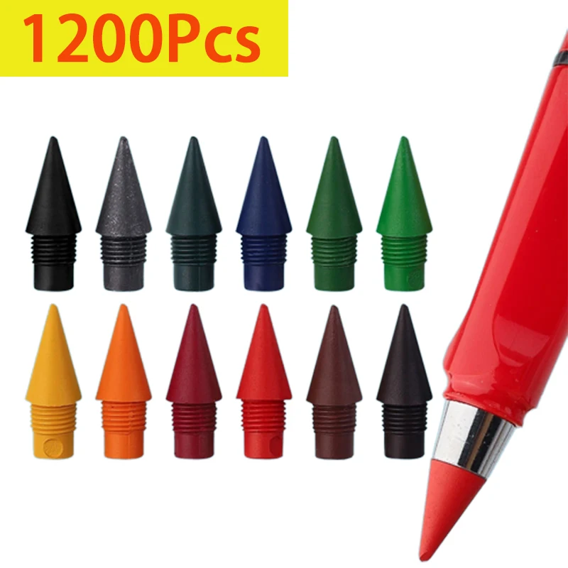 

60-1200Pcs Replaceable 12 Colors Unlimited Pencil Nib Infinite Pencil HB Pencil Writing Accessories Art Sketch Stationery