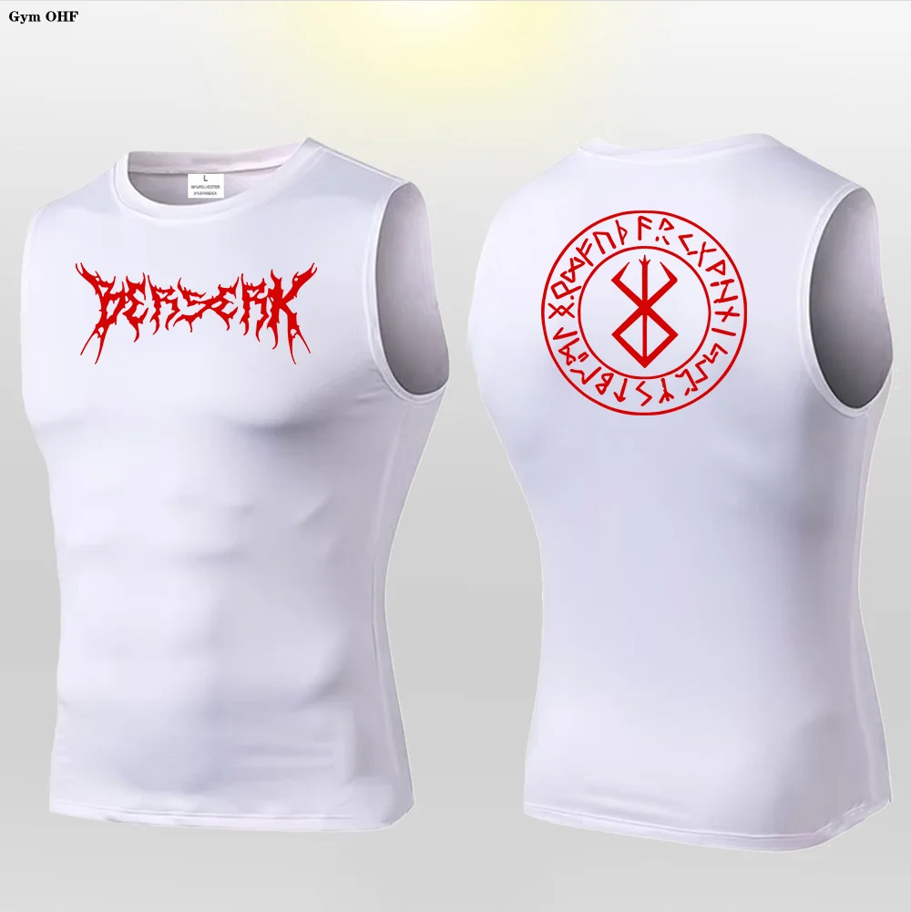 Anime Berserk Guts Graphic Compression Gym Vest - Quick Dry Muscle Tank Top
