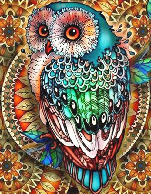 5D DIY Diamond Painting Birds Owl Parrot Full Drill  Diamond Embroidery Mosaic Animal Pattern Cross Stitch Kits Home Wall Decor 