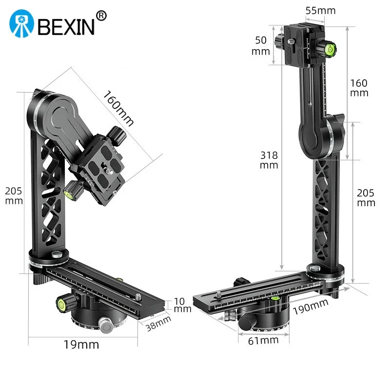 BEXIN GH-720A Tripod Panoramic Head Professional Equipment Starry Sky Shooting Max load 10KG and ARCA SWISS Compatible