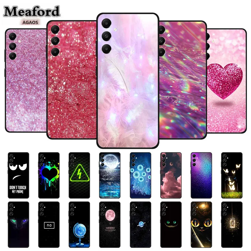 

Colorful Pink Phone Cases for Samsung Galaxy A04 TPU Soft Silicone Cover Fashion Luxury Black Cool Funda Samsung A05s 4G Capa