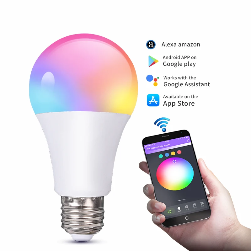 

Energy Saving the Electric Wifi Smart LED 9Watt E27 RGB Light Bulbs