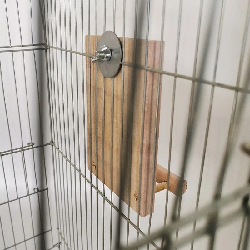 Parrot Bird Perch Parrot Perch Mirror Wooden Stands For Macaws Cockatoos Parakeets Conures
