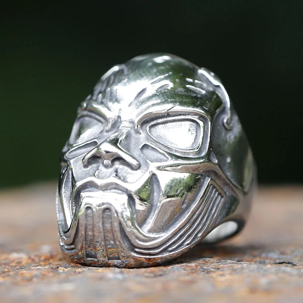 Anillo Gótico Vikingo De Garra De Dragón - Acero Inoxidable, Diseño Abierto Ajustable Para Hombres, Ideal Para Halloween