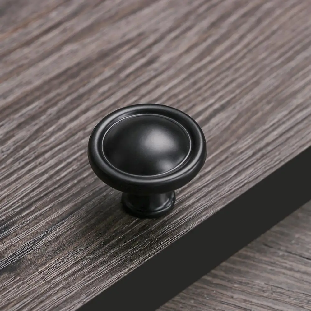 Description Picture 6 of itemBlack Series Cabinet Pull Dresser Drawer Knob Cupboard Round Drawer Handle Knobs With Screw Wardrobe Furniture Hardware