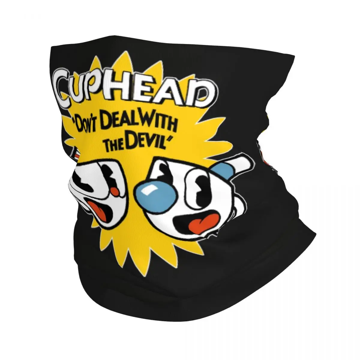 

Зимний шарф-Бандана Cuphead и Mugman для мужчин и женщин, с защитой от УФ-лучей