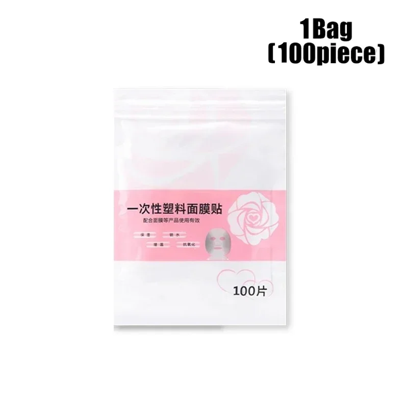 Bulk Pack of Disposable Transparent Face Mask Wraps for Beauty Makeup and Skincare