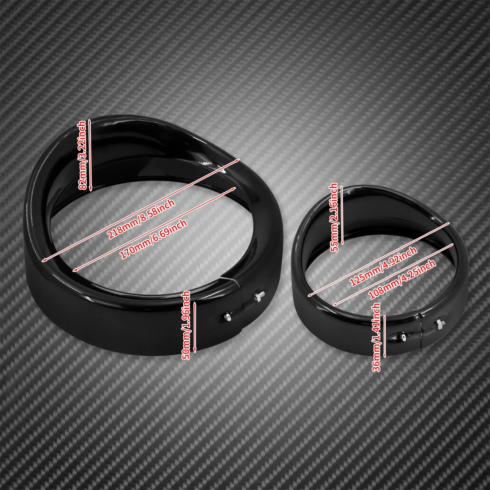 yuura　ライトカバー Motorcycle 7 Inch LED Headlamp Visor 4.5 Inch Passing Lamp